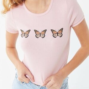 Urban Outfitters Butterfly Crop Top